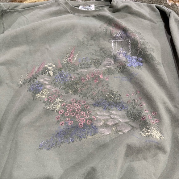 Vintage Northern Reflections Sweater Garden Print - Picture 2 of 6